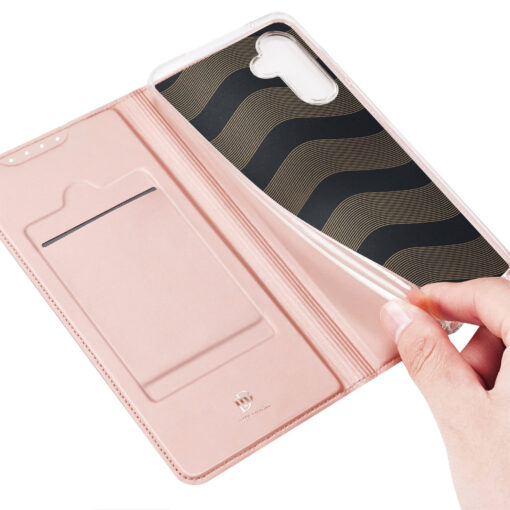 Samsung A34 kunstnahast kaaned kaarditaskuga DUX DUCIS Skin Pro roosa 7