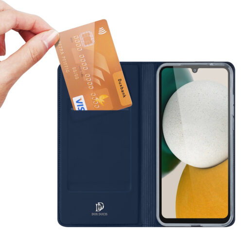 Samsung A34 kunstnahast kaaned kaarditaskuga DUX DUCIS Skin Pro sinine 1
