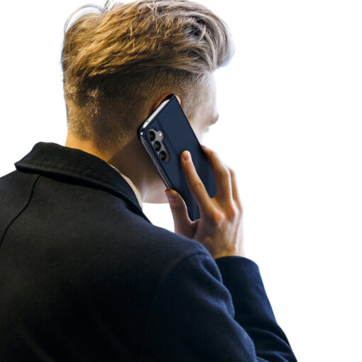 Samsung A34 kunstnahast kaaned kaarditaskuga DUX DUCIS Skin Pro sinine 8