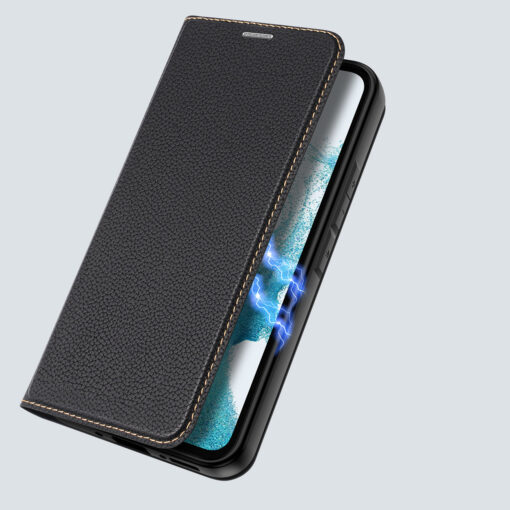 Samsung A54 kaaned kaarditaskuga Dux Ducis Skin X2 magnetiga sulguv must 5