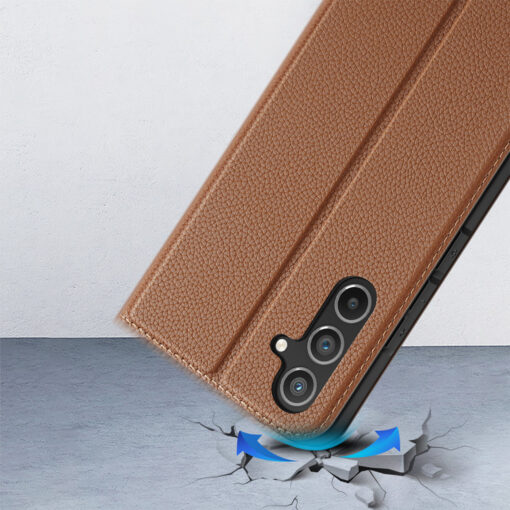 Samsung A54 kaaned kaarditaskuga Dux Ducis Skin X2 magnetiga sulguv pruun 11