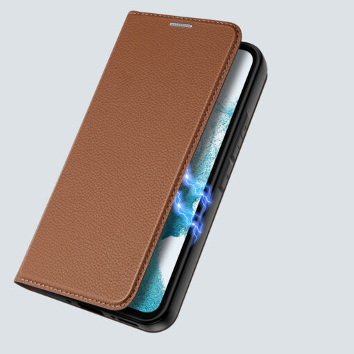 Samsung A54 kaaned kaarditaskuga Dux Ducis Skin X2 magnetiga sulguv pruun 5