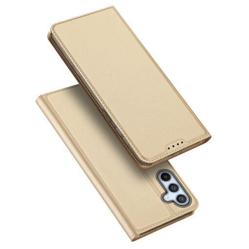Samsung A54 kunstnahast kaaned kaarditaskuga DUX DUCIS Skin Pro kuldne