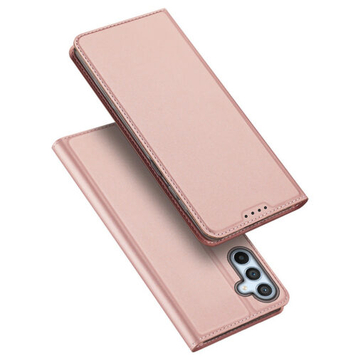 Samsung A54 kunstnahast kaaned kaarditaskuga DUX DUCIS Skin Pro roosa