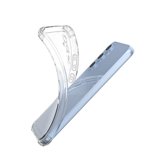 Samsung A54 tugevdatud nurkade silikoonist Anti Shock umbris labipaistev 1
