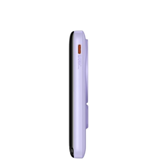MagSafe akupank 10 000mAh 20W 0.5m USB C juhe Baseus lilla 3