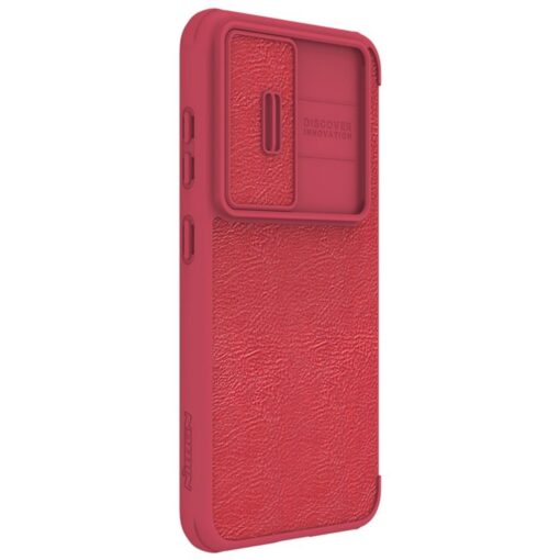Samsung S23 PLUS kaaned kaamera kaitsega Nillkin Qin Leather Pro nahast punane 3