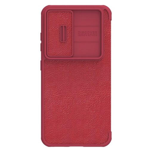 Samsung S23 PLUS kaaned kaamera kaitsega Nillkin Qin Leather Pro nahast punane