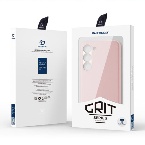 Samsung S23 PLUS umbris Dux Ducis Grit kunstnahast MagSafe roosa 9