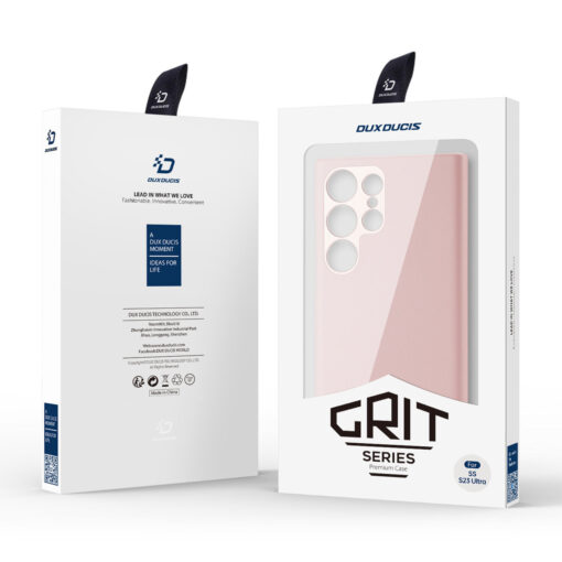 Samsung S23 ULTRA umbris Dux Ducis Grit kunstnahast MagSafe roosa 9