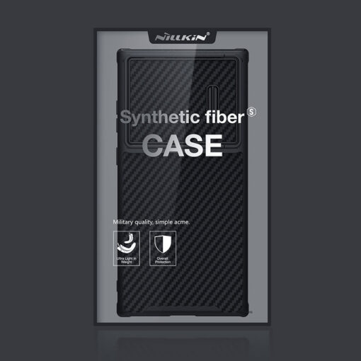 Samsung S23 ULTRA umbris Nillkin Synthetic Fiber S plastikust taguse ja silikoonist raamiga kaamera kaitsega 10