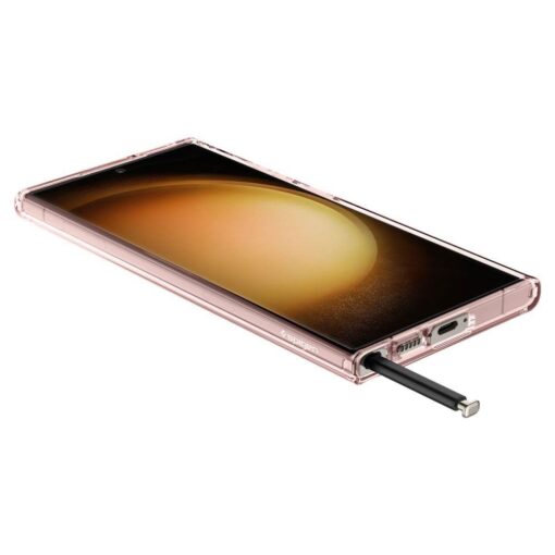Samsung S23 ULTRA umbris Spigen Ultra Hybrid silikoonist servade ja plastikust tagusega roosa kristall 9