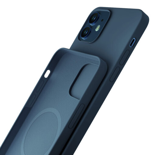 iPhone 1212 PRO umbris MagSafe silikoonist 3mk Hardy Silicone MagCase sinine 3