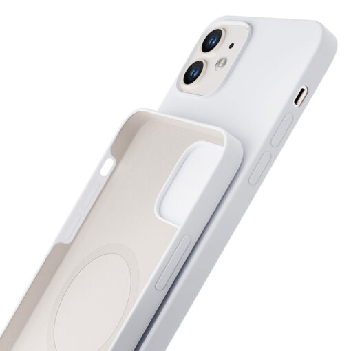 iPhone 1212 PRO umbris MagSafe silikoonist 3mk Hardy Silicone MagCase valge 3