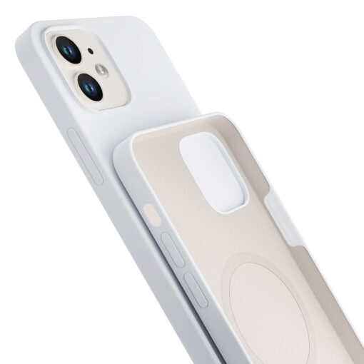 iPhone 1212 PRO umbris MagSafe silikoonist 3mk Hardy Silicone MagCase valge 4
