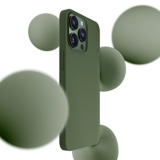 iPhone 13 PRO MAX umbris MagSafe silikoonist 3mk Hardy Silicone MagCase roheline 1