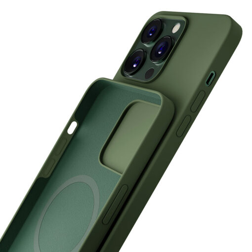 iPhone 13 PRO MAX umbris MagSafe silikoonist 3mk Hardy Silicone MagCase roheline 3