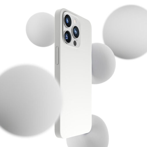 iPhone 13 PRO MAX umbris MagSafe silikoonist 3mk Hardy Silicone MagCase valge 1
