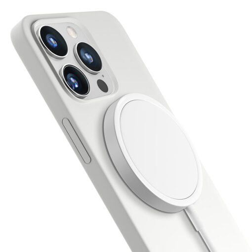 iPhone 13 PRO MAX umbris MagSafe silikoonist 3mk Hardy Silicone MagCase valge 5