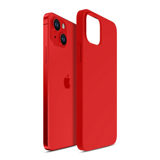 iPhone 13 umbris MagSafe silikoonist 3mk Hardy Silicone MagCase punane 7