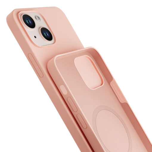 iPhone 13 umbris MagSafe silikoonist 3mk Hardy Silicone MagCase roosa 4