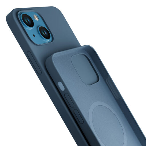 iPhone 13 umbris MagSafe silikoonist 3mk Hardy Silicone MagCase sinine 4
