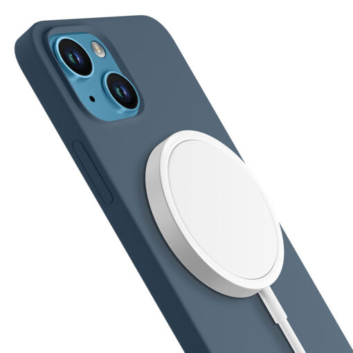 iPhone 13 umbris MagSafe silikoonist 3mk Hardy Silicone MagCase sinine 5