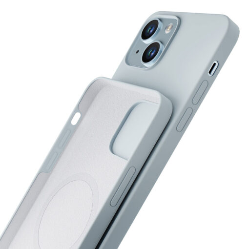 iPhone 14 PLUS umbris MagSafe silikoonist 3mk Hardy Silicone MagCase helesinine 3