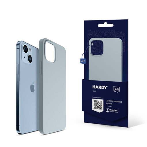 iPhone 14 PLUS umbris MagSafe silikoonist 3mk Hardy Silicone MagCase helesinine