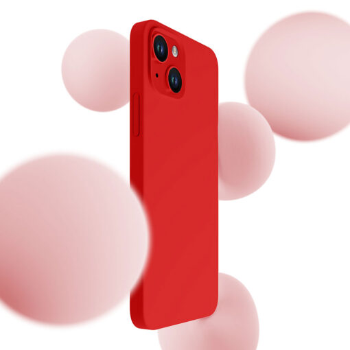 iPhone 14 PLUS umbris MagSafe silikoonist 3mk Hardy Silicone MagCase punane 1
