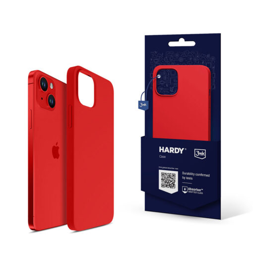 iPhone 14 PLUS umbris MagSafe silikoonist 3mk Hardy Silicone MagCase punane