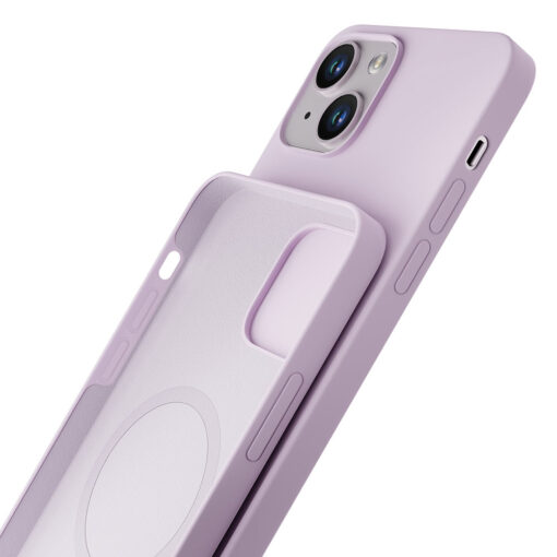 iPhone 14 PLUS umbris MagSafe silikoonist 3mk Hardy Silicone MagCase roosa 3