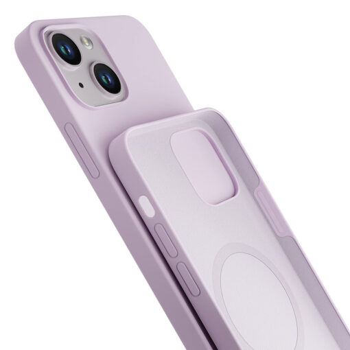 iPhone 14 PLUS umbris MagSafe silikoonist 3mk Hardy Silicone MagCase roosa 4