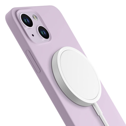 iPhone 14 PLUS umbris MagSafe silikoonist 3mk Hardy Silicone MagCase roosa 5