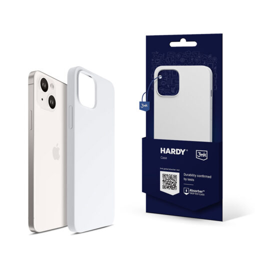iPhone 14 PLUS umbris MagSafe silikoonist 3mk Hardy Silicone MagCase valge