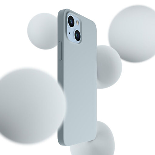 iPhone 14 umbris MagSafe silikoonist 3mk Hardy Silicone MagCase helesinine 1