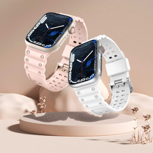 Apple Watch 414038mm Protection silikoonist kellarihm roosa 9