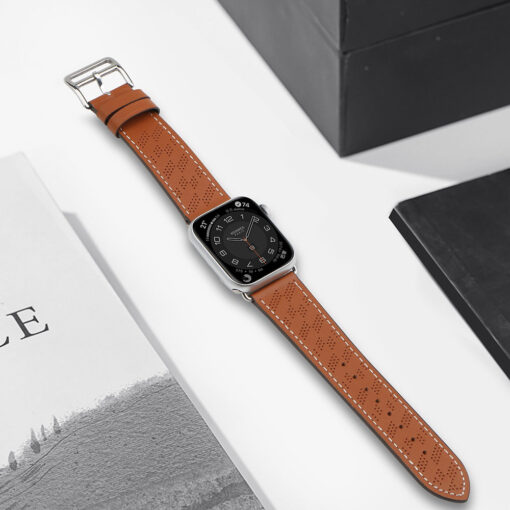 Apple Watch 414038mm Stiilne nahkrihm pruun 3