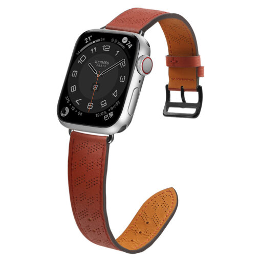 Apple Watch 414038mm Stiilne nahkrihm punane 2
