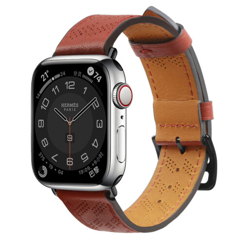 Apple Watch 414038mm Stiilne nahkrihm punane