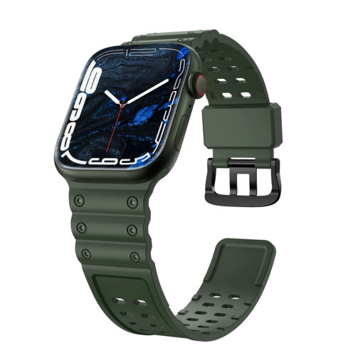 Apple Watch 49454442mm Protection silikoonist kellarihm roheline 1