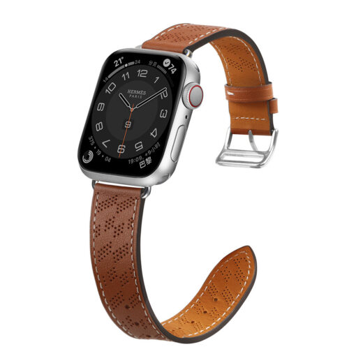 Apple Watch 49454442mm Stiilne nahkrihm pruun 2