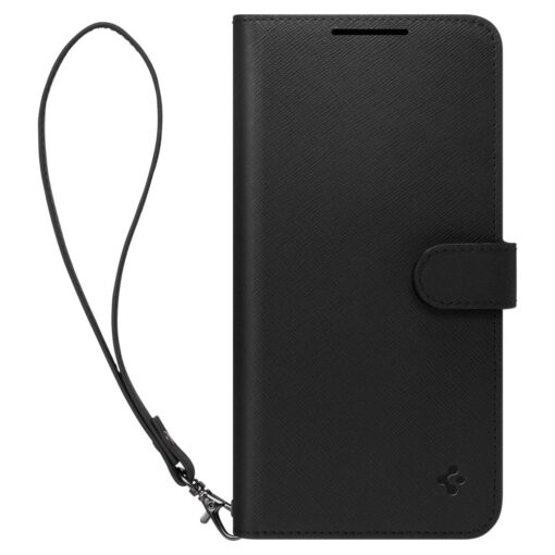 Samsung A54 raamatkaaned Spigen Wallet S Plus kunstnahast must 2
