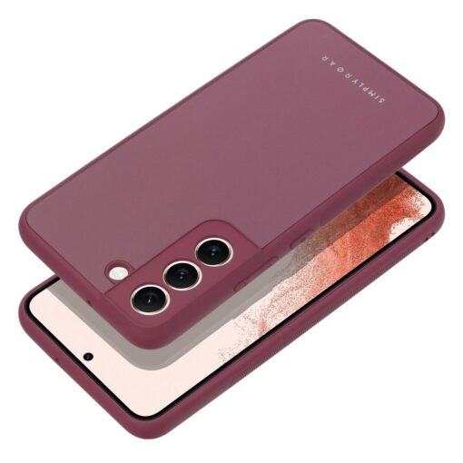 Samsung Galaxy A12 umbris Roar Matte Glass silikoonist servade ja plastikust tagusega kirsipunane 1