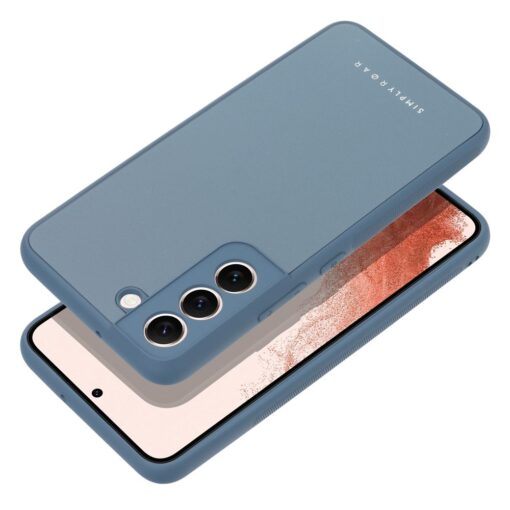 Samsung Galaxy A12 umbris Roar Matte Glass silikoonist servade ja plastikust tagusega sinine 1