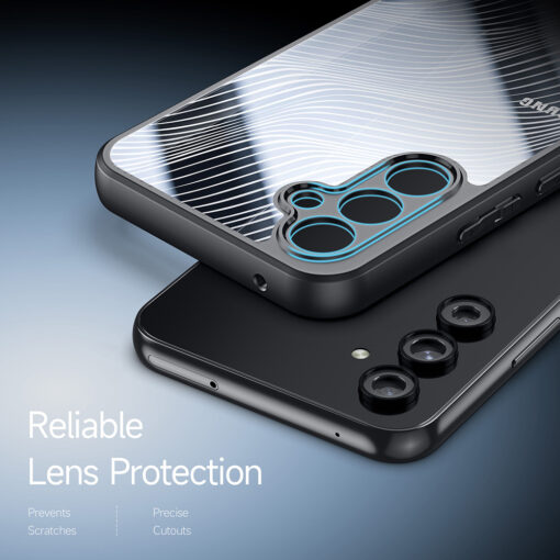Samsung Galaxy A54 umbris silikoonist ja plastikust Aimo Series must 6