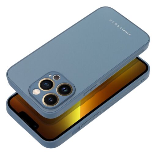 iPhone 12 umbris Roar Matte Glass silikoonist servade ja plastikust tagusega sinine 1