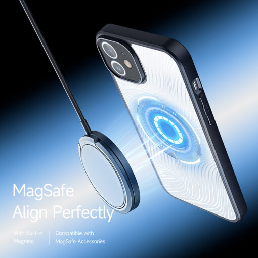 iPhone 12 umbris silikoonist ja plastikust Aimo MagSafe Series must 2