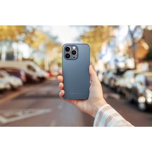 iPhone 14 PLUS umbris Roar Matte Glass silikoonist servade ja plastikust tagusega sinine 4