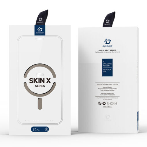 iPhone 14 Pro kaaned okoloogilisest nahast ja silikoonist Dux Ducis Skin X Pro MagSafe Beige 4